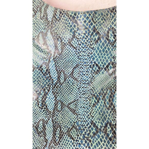 Crossbody Tote Faux Teal Snakeskin by I.N.C International Concepts Medium Size - Picture 11 of 15